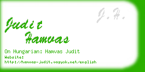 judit hamvas business card